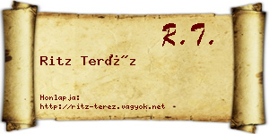Ritz Teréz névjegykártya